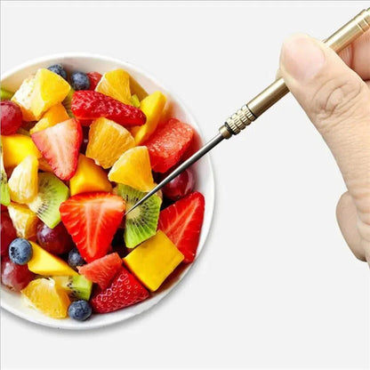 Titanium & Brass Toothpick with Waterproof Bottle Tool