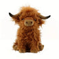 30cm Simulation Kyloe Cream Highland Cow Animal Plush Doll Soft Stuffed Highland Cow Cattlle Plushie Gift for Kids Boys Girls