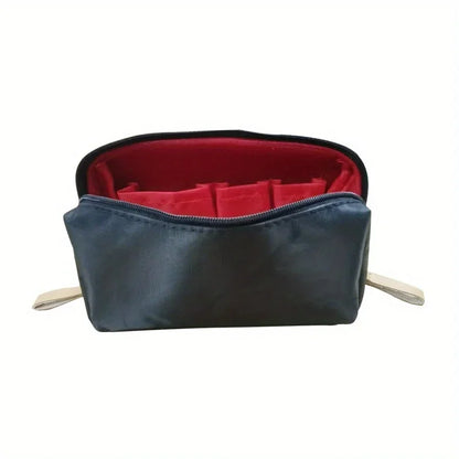 Small Solid Color Portable Makeup Bag - Waterproof Travel Cosmetic Pouch Organizer