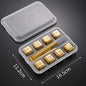 Stainless Steel Reusable Whiskey Stones - Quick-Freeze Ice Cubes with Storage Tray for Whiskey Wine Beer