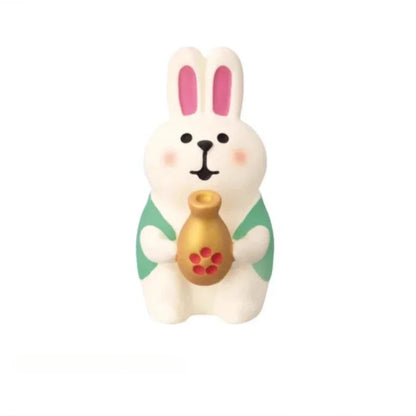 Cute Cat Ornament Admiring Flowers Scene ZAKKA Cherry Blossom INS Trendy Toy DIY Resin Handicraft Ornament