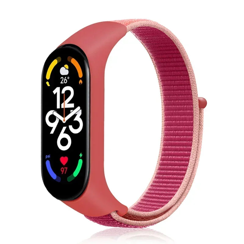 Nylon Loop Replacement Strap for Smart Fitness Tracker – Soft Adjustable Breathable Woven Wristband