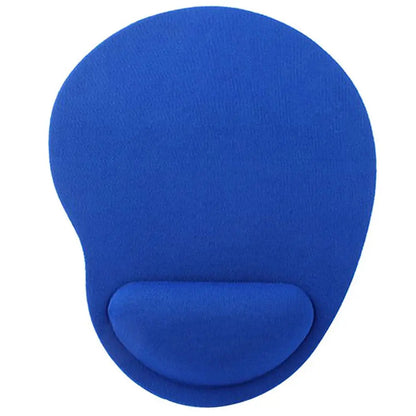 Ergonomic Wrist Rest Mouse Pad - Memory Foam + Gel Support, Non-Slip Base, Pain Relief, Office and Gaming, Dark Blue/Orange/Purple