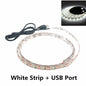 5V USB LED Strip Light Warm & Cool White 1m–5m (3.3–16.4 ft) Waterproof TV Backlight Flexible LED Tape