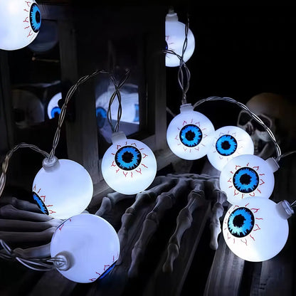 Halloween Eyeball LED String Lights, Battery Operated