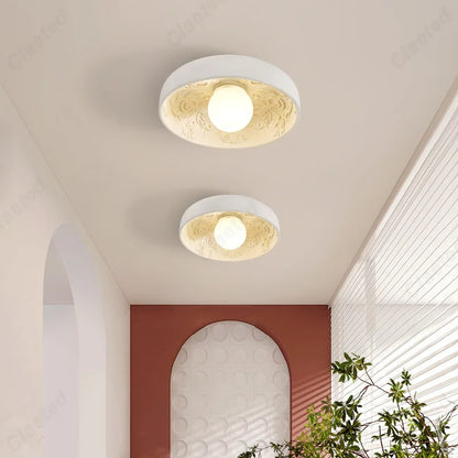 Creative Simple European LED Ceiling Lamp Cream Wind Living Room Dining Room Corridor Porch Decorative Lighting Lamps