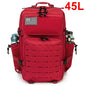 25L & 45L Tactical Backpack for Men & Women – Laser-Cut MOLLE Hiking Daypack, School & Gym Rucksack with Dual Bottle Holders