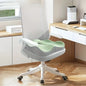 1-Pack 3D Ergonomic Memory Foam Seat Cushion for Office & Car, Washable Polyester Cover — Light Green/Grey