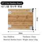 IGT Camping Table Bamboo Corner Board — Right/Left 2/3 Unit Outdoor Kitchen Accessory