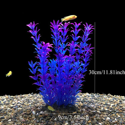 Artificial Aquarium Plants — Plastic Underwater Decorations for Fish Tanks, Realistic Aquarium Decor