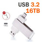 16TB USB 3.2 Flash Drive — 2-in-1 USB-C & USB-A OTG Pendrive, High-Speed Waterproof