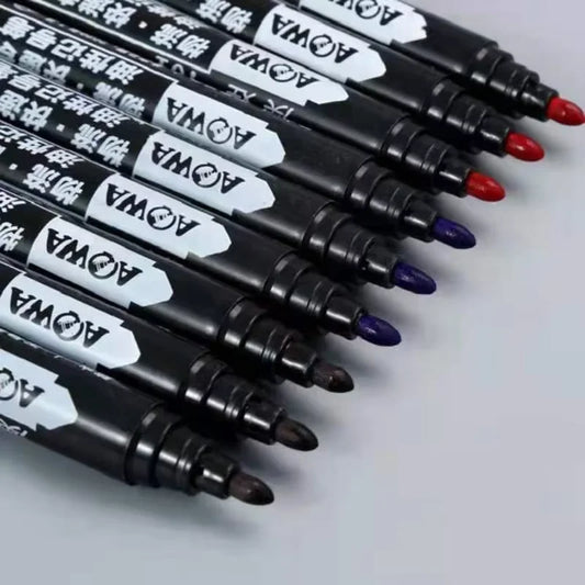 Permanent Paint Marker Pens – Waterproof Black Oil-Based Quick-Dry Markers for Tires & Oily Surfaces (3/9 Pack)