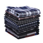 3-Pack 43 x 43 cm (17 x 17 in) 100% Cotton Men's Pocket Handkerchiefs Black Gray Striped and Check Patterns – Wedding Party Business