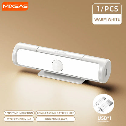 3-Color Motion Sensor LED Light USB-C Rechargeable, Wireless Portable Night Lamp for Car Trunk, Van and Home