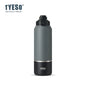 Insulated Stainless Steel Water Bottle - 40/51/68oz (1200/1500/2000ml) Travel Mug with Handle & Leak-Proof Pop-Up Lid for Hiking