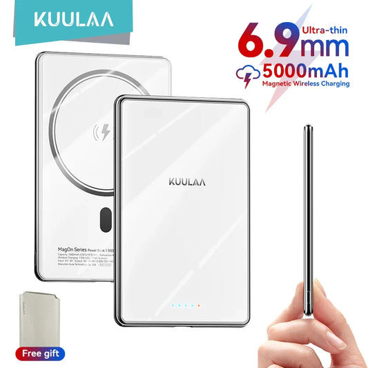 Magnetic 5000mAh Slim Wireless Power Bank 20W Fast Charger MagSafe-Compatible Portable Charger for iPhone