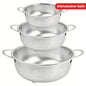 Kitchen Colander Fruit Wash Strainer Stainless Steel Strainer Basket Vegetable Washing Colander
