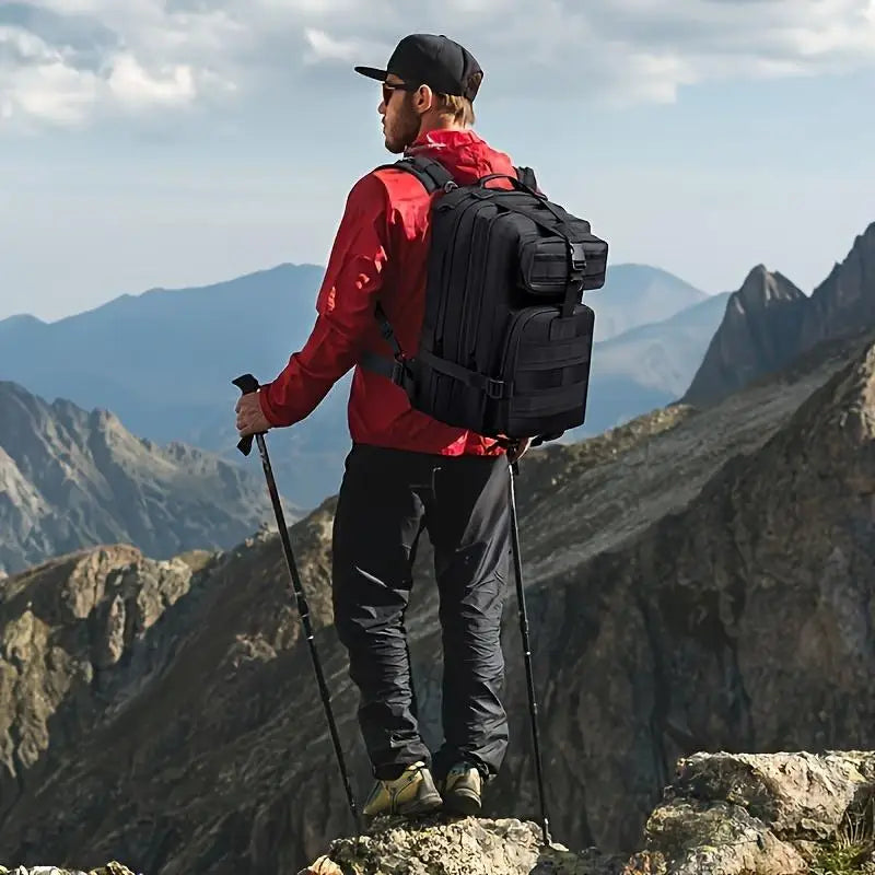 JSERYISGN 25L Tactical Hiking Backpack - Lightweight Daypack for Men & Women