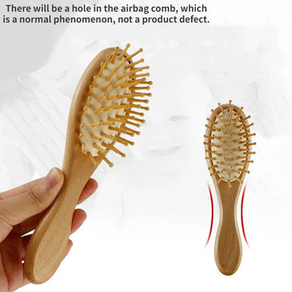 Personalized Wooden Baby Brush – Custom Name Wool Comb for Kids
