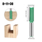Tungsten Carbide Router Bit 3-20mm (0.12-0.79 in) Diameter, 8mm (0.315 in) Shank, Single/Double Flute Straight Bit for Woodworking