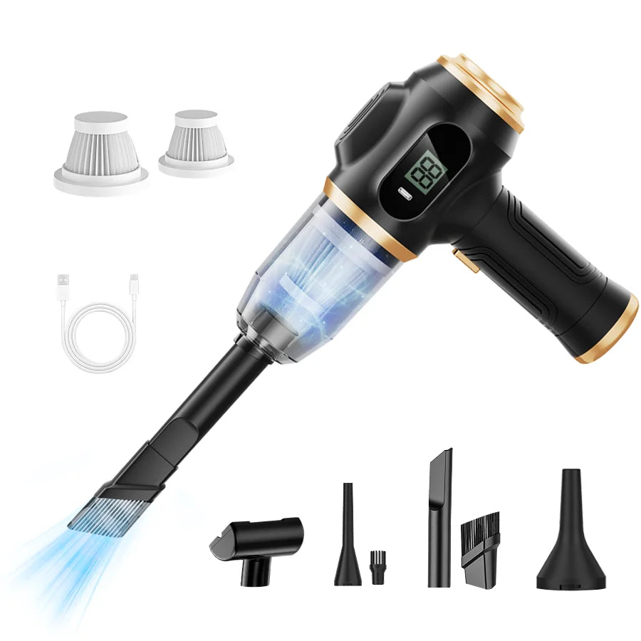 BELIBUY USB-Rechargeable Handheld Vacuum with HEPA Filter