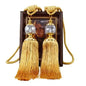 1Pair Tassel Curtain Tieback Crystal Bead Hanging Ball Tie Room Accessories Holder Buckle Rope Bandage Holdback Window Shade