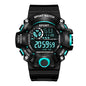 Men's Large Dial Digital Sports Watch – 55mm Waterproof Luminous Alarm Military Style