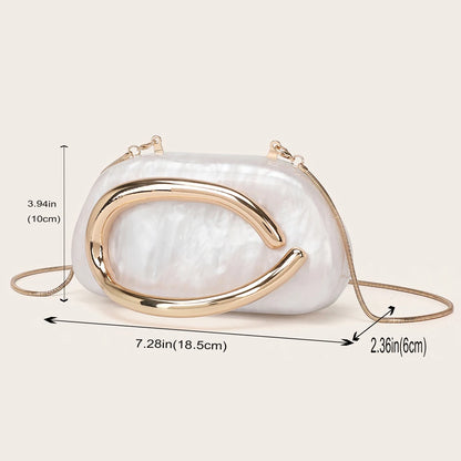 Luxury Metal Box Clutch Bag – Women’s PVC Evening Handbag for Wedding, Bridal, Party & Banquet, Crossbody Shoulder Purse, 11 Colors