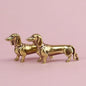 Pure Copper Dachshund Statue Vintage Brass Figurines Home Decote Desktop Ornament Miniatures Antique Tea Pet Crafts Gifts