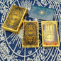 Divinative 12x7cm Gold Tarot Cards Standard Size for Beginners with Guide Book Classic Board Game