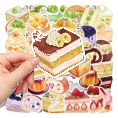 10/20/40pcs Cute Kawaii Cartoon Food Cake Dessert Aesthetic Stickers Decals Laptop Phone Scrapbook Stationery Sticker Kid Toy