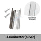 0.5m LED Aluminum Channel Kit 16x16mm - U/V/Y/W Profiles, Black or Silver, 2–30 Pack