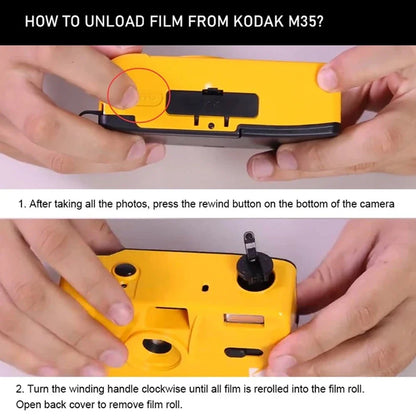 Retro Reusable 35mm Manual Film Camera with Built-In Flash – Replaceable Film, Fixed Focus