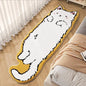 VIKAMA Cartoon Cat Rug - Warm Fuzzy Floor Mat for Living Room, Bedroom, Bedside, Children's Room - Comfortable Home Decor