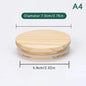 Handmade Pine Wood Jar Lid with Silicone Seal – Airtight Wooden Cover for Jars, Mugs & Candle Cups, Fits 52–130 mm (2.05–5.12 in)