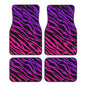 Zebra Stripe Car Floor Mats 4-Piece Non-Slip All-Weather Universal Mats for Sedan SUV