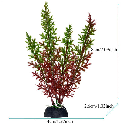 Artificial Aquarium Plants — Plastic Underwater Decorations for Fish Tanks, Realistic Aquarium Decor