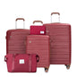 5-Piece Travel Luggage Set – 3 Hardshell Suitcases with Double Spinner Wheels & TSA Lock, Waterproof Duffel & Toiletry Bag