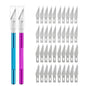 Non-Slip Metal Engraving Craft Knife Kit with #11 Blades — Precision PCB & Mobile Phone Repair Tool (10 or 40 pcs)