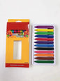 12-Color Washable Non-Toxic Wax Crayons — Jumbo Drop-Shaped Easy-Grip Crayon Sticks for Kids Art Supplies