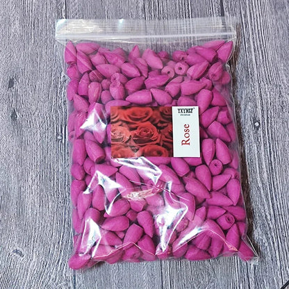 100g (About 60 pcs) Backflow Incense Cones – Sandalwood & Lavender Aromatherapy for Waterfall Incense Burner