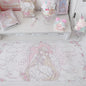 Cute Girl Mouse Pad Waterproof Anti-Slip Desk & Keyboard Mat for Office, Study, Dormitory and Dining Table