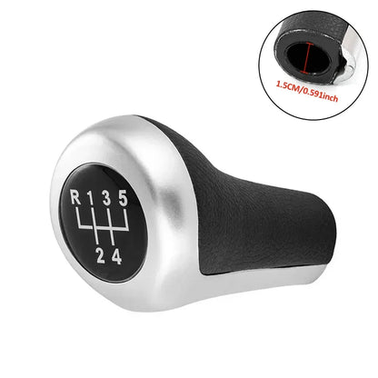 For BMW 1 3 5 6 Series E46 E53 E60 E61 E63 E65 E81 E82 E83 E87 E90 E91 E92 X1 X3 X5 Matt Chromed Gear Shift Knob 5 / 6 Speed