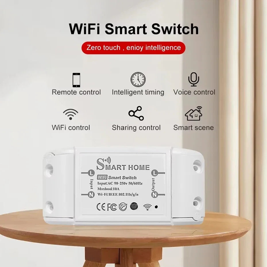 Universal Breaker Timer Wireless Switch Remote Control Works with Tuya Smart Life App Alexa Google Assistant Home DIY Switch