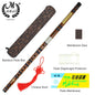 Handmade Bamboo Dizi Flute – 2-Piece Transverse Dizi, 8-Year Air-Dried Bitter Bamboo, Keys C/D/E/F/G, Brass Joint, Case & Membrane Included