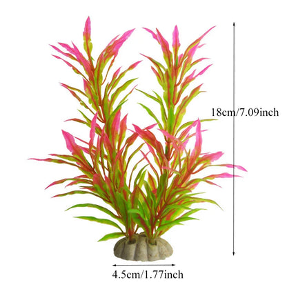 Artificial Aquarium Plants — Plastic Underwater Decorations for Fish Tanks, Realistic Aquarium Decor