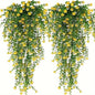 3pcs, Artificial Hanging Plants Fake Hanging Plant Faux Eucalyptus Leaf Greenery Vine Outdoor UV Resistant Plastic Plants