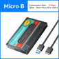 USB-C SATA III 2.5-Inch (63.5 mm) SSD/HDD Enclosure 6Gbps Shockproof External Hard Drive Case for PC Laptop