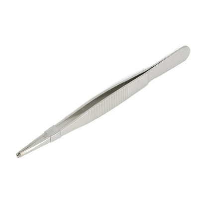 Toothed Tweezers 5 in (125 mm) Stainless Steel Precision Needle Holder for Suturing - 1 Pc