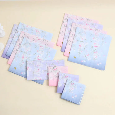 3-Pack Pure Cotton Floral Women's Handkerchiefs - 17 x 17 in (43 x 43 cm) Absorbent Wedding Handkerchiefs for Bride and Mother